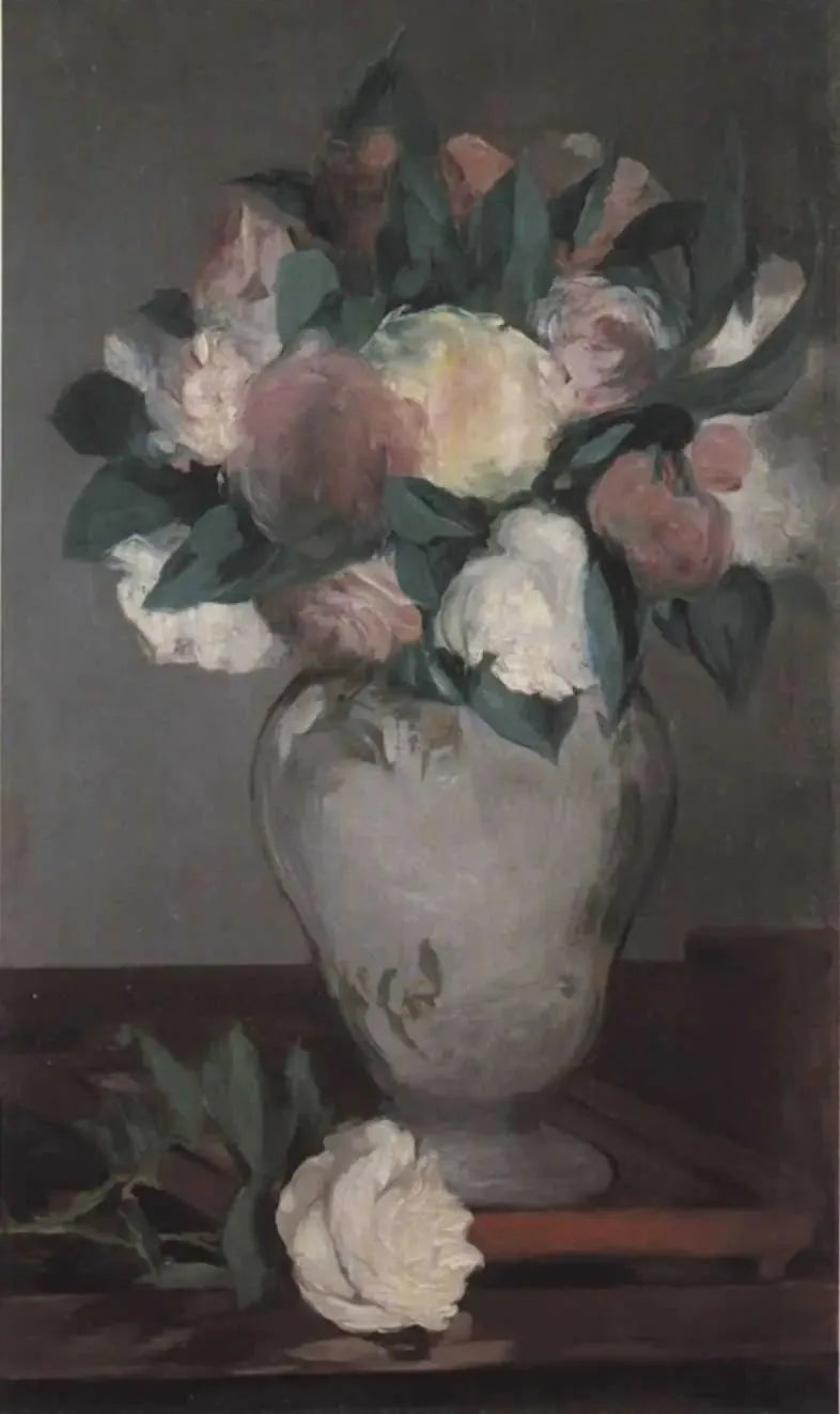 Pionivasi lakatulla tarjottimella - Édouard Manet