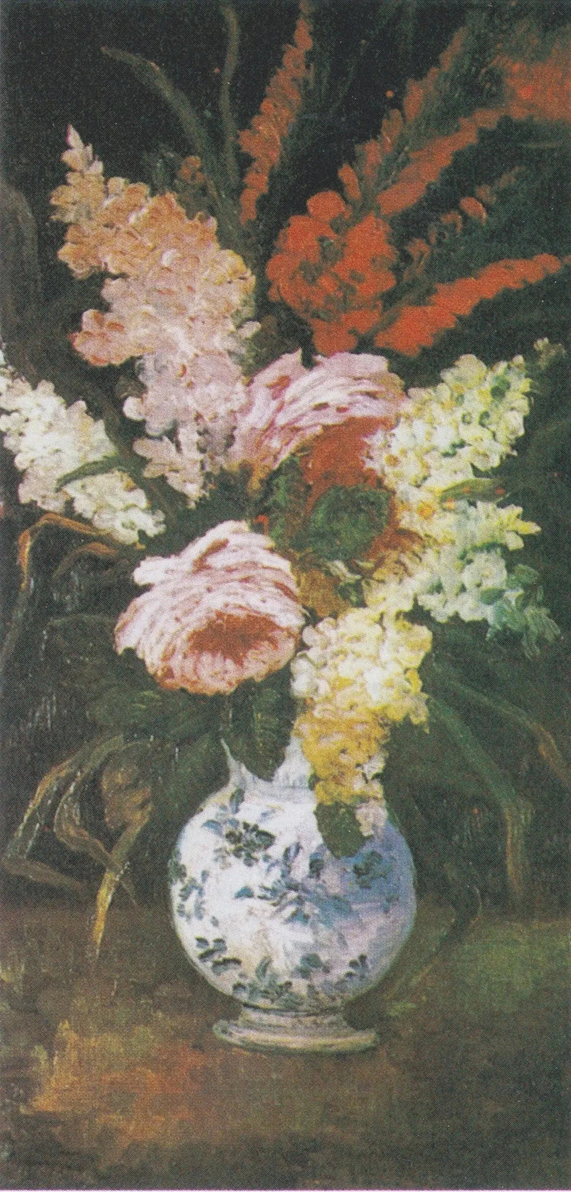 Maljakko, jossa on gladioluksia ja syreeniä - Vincent van Gogh