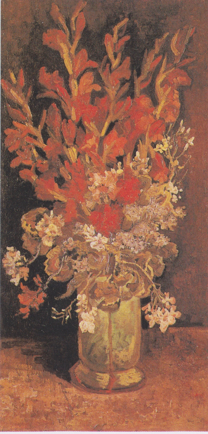 Maljakko gladioleilla ja neilikoilla - Vincent van Gogh