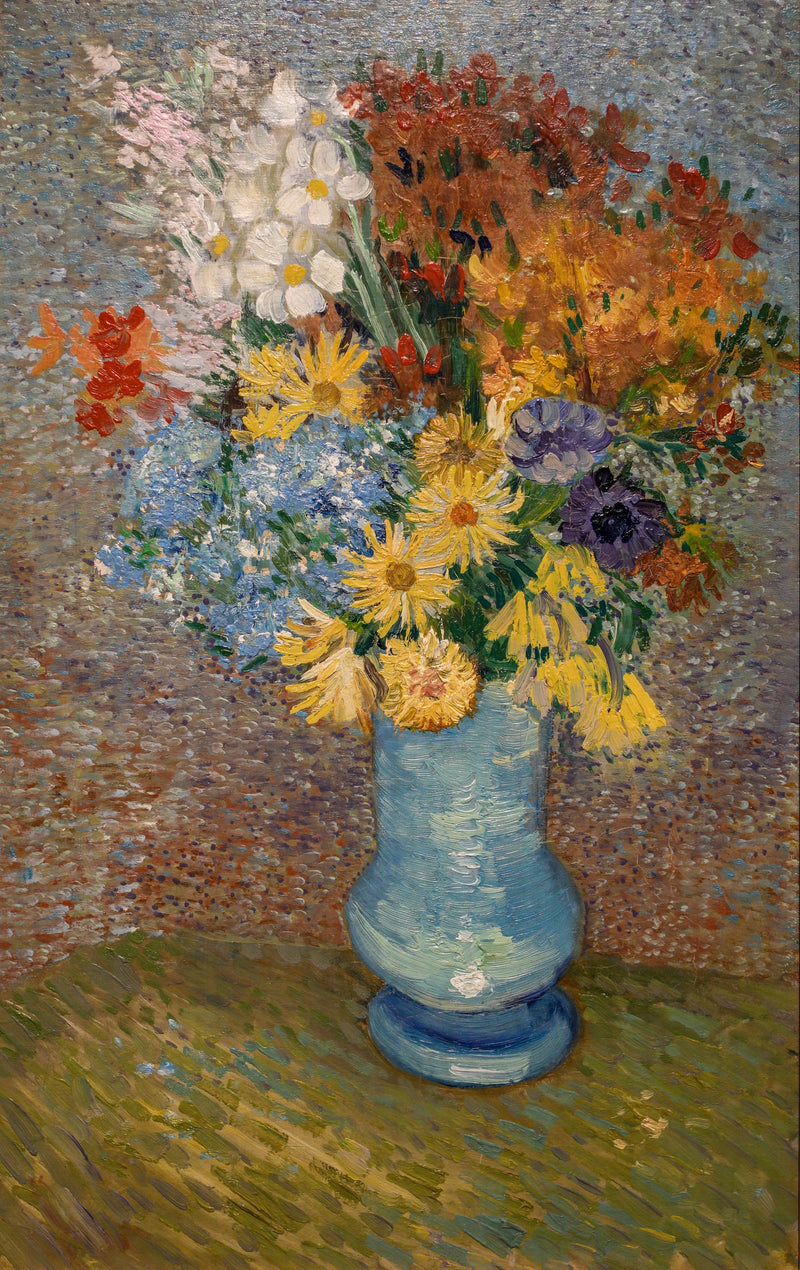 Maljakko, jossa on päivänkakkaroita ja anemoneja - Vincent van Gogh