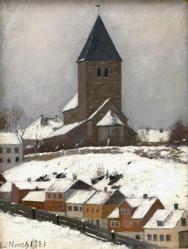 Akerin kirkko - Edvard Munch