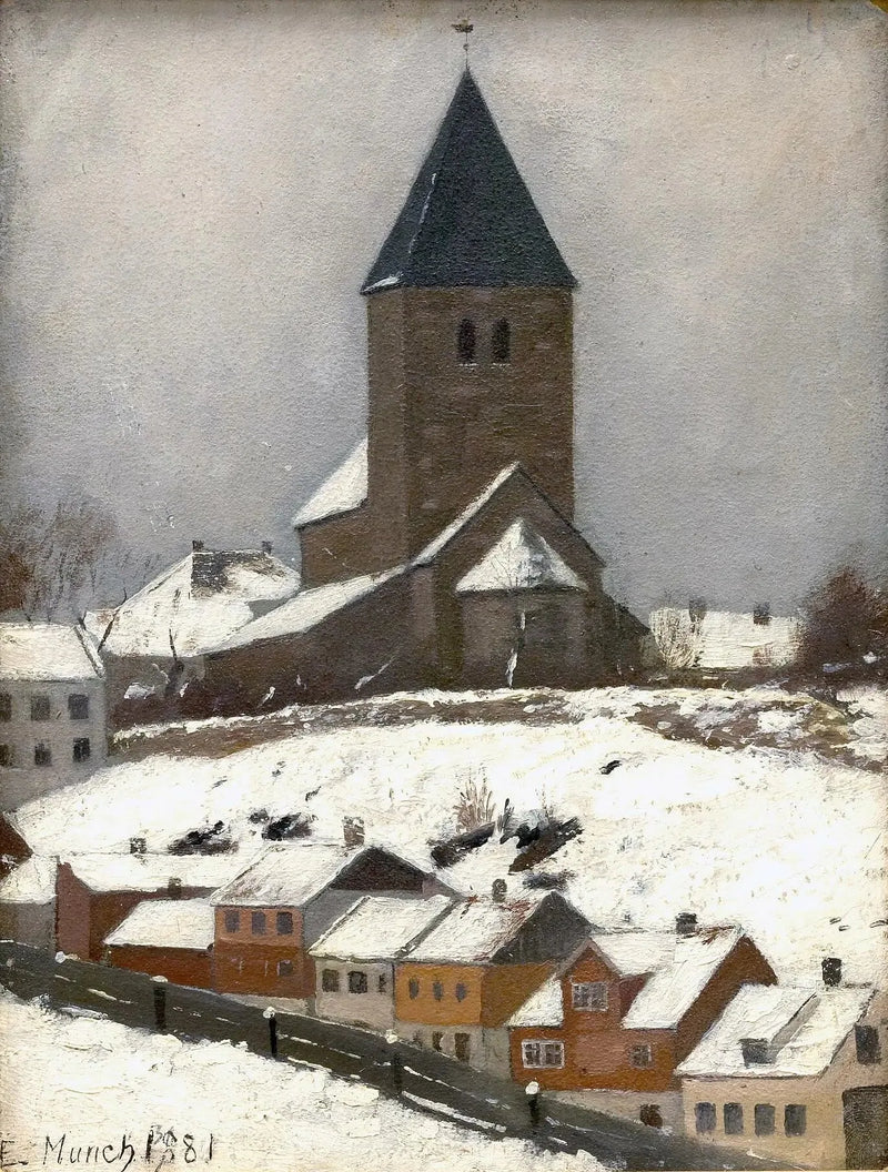 Akerin kirkko - Edvard Munch