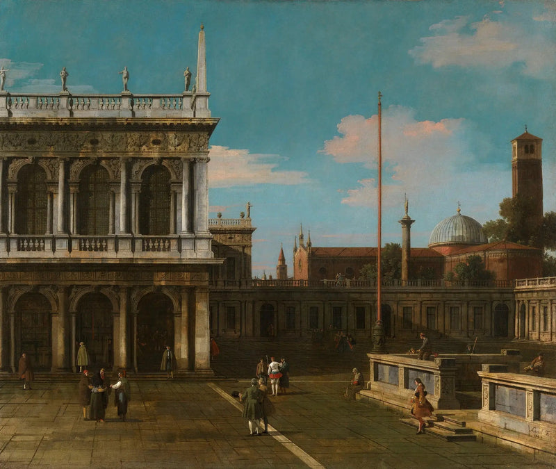 Venetsia: Capriccio Piazzettasta Librerian kanssa - Canaletto