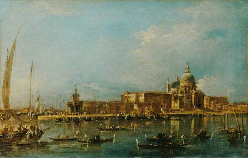Venetsia: Dogana ja Santa Maria della Saluten kanssa - Francesco Guardi
