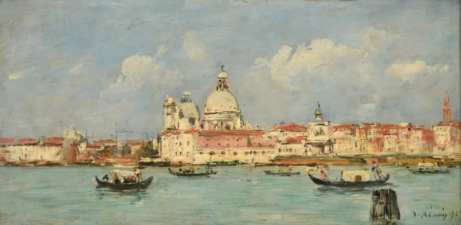 Venetsia. Tulli ja Notre-Dame-de-la-Salute - Eugène Boudin
