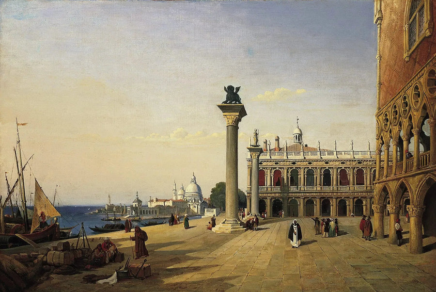 Venetsia, Piazzetta - Jean-Baptiste Camille Corot