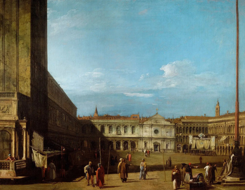 Venetsia: San Marco -aukio San Geminianon suuntaan - Canaletto