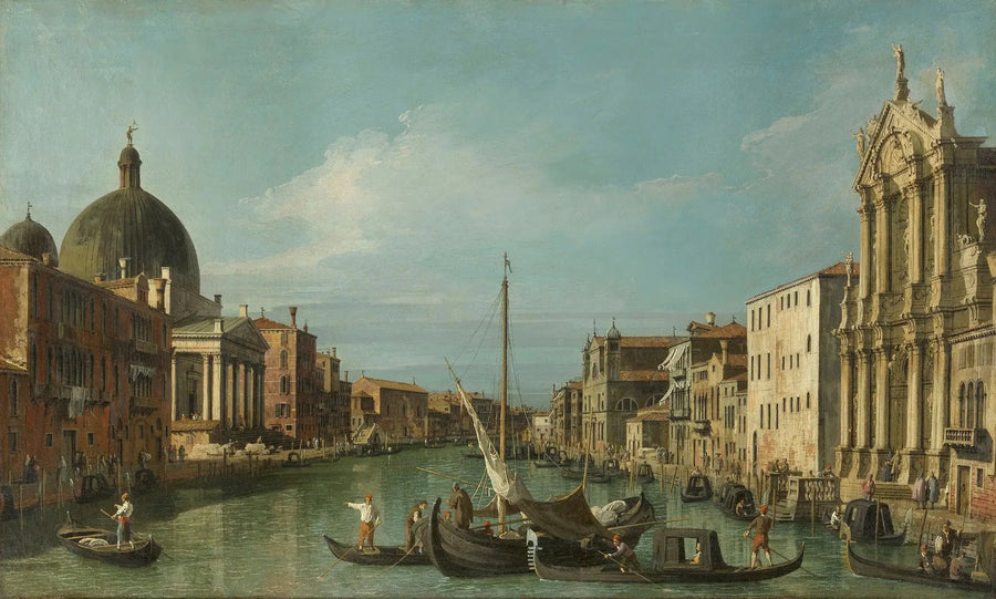 Venetsia: Suuri kanava Scalzi ja San Simeone Piccolo - Canaletto