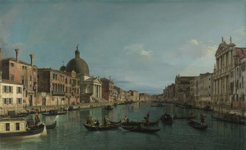 Venetsia: Suuri kanaali San Simeone Piccolon kanssa - Canaletto