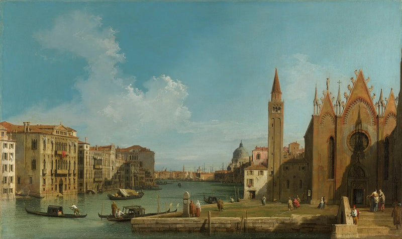 Venetsia: Santa Maria della Caritàn suuri kanava San Marcon altaassa - Canaletto