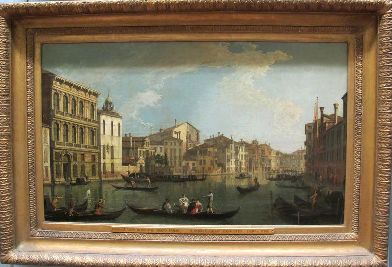 Venetsia: palatsin Grand Canal Flangini San Marcuolassa - Canaletto