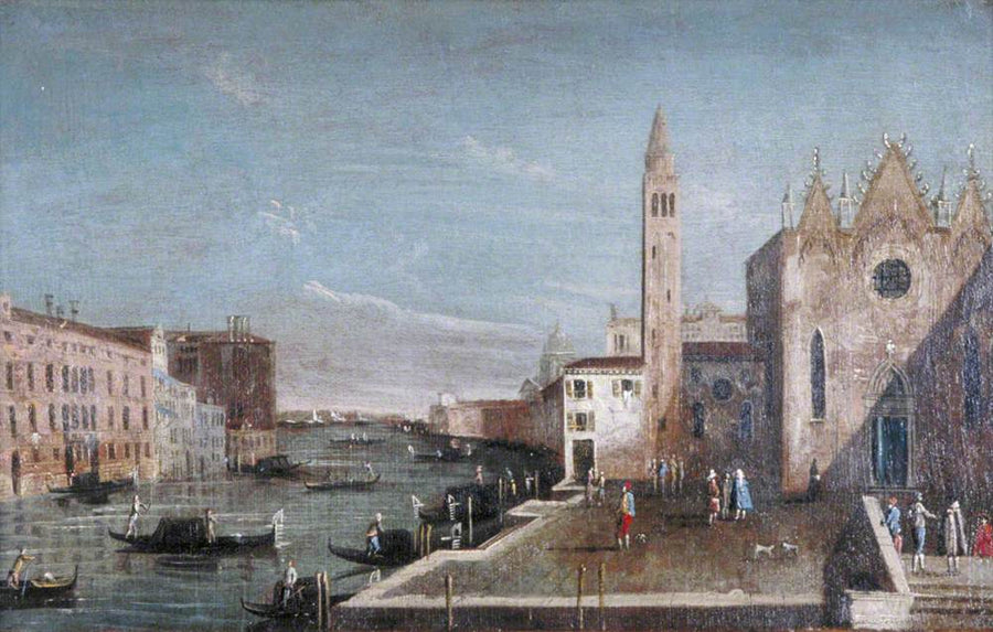 Venetsia: Suuri kanava etelään Santa Maria della Caritàsta Bacino di San Marcoon - Francesco Guardi