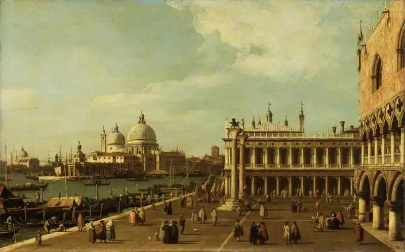 Venetsia: Molen ja Santa Maria della Saluten kanssa - Canaletto