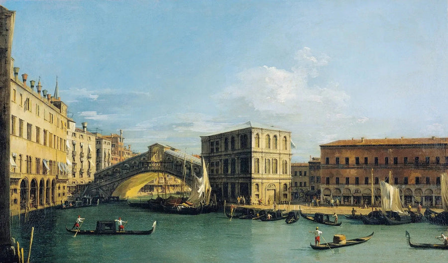 Venetsia: Rialton silta pohjoiseen - Canaletto