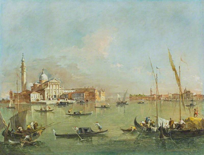 Venetsia: San Giorgio Maggiore Giudeccan ja Zitellen kanssa - Francesco Guardi