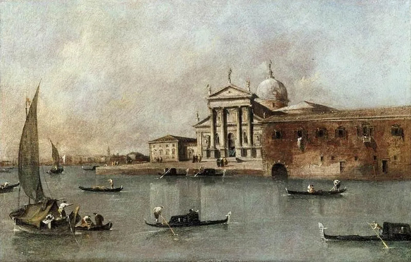 Venetsia: Näkymä San Giorgio Maggiore -kirkosta Giudeccasta - Francesco Guardi
