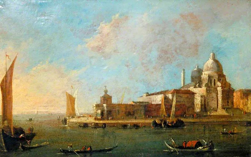 Venetsia: näkymä Santa Maria della Salute ja Dogana - Francesco Guardi