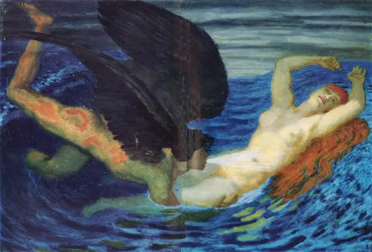Tuuli ja aallot - Franz Von Stuck