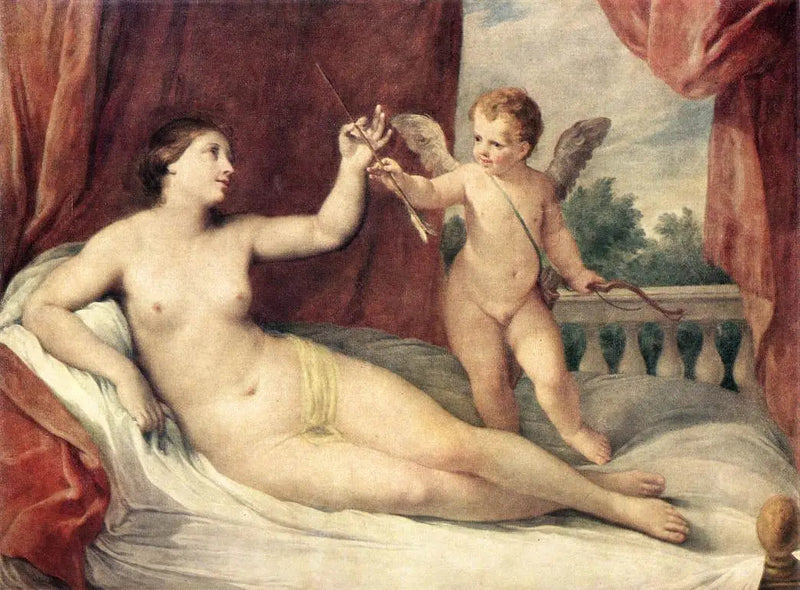 Venus makaa ja Cupido - Guido Reni