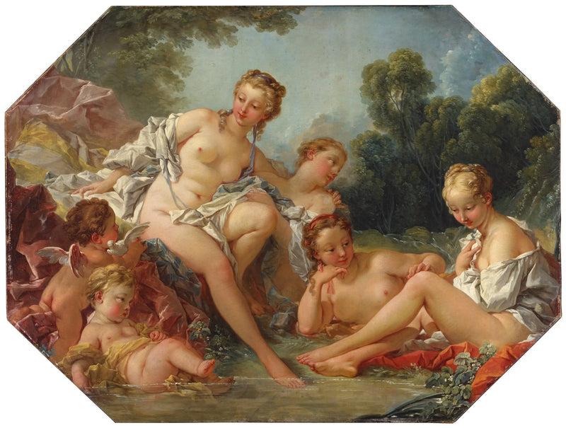 Venus kylvyssä ympäröitynä naiadeilla ja amorneilla - François Boucher