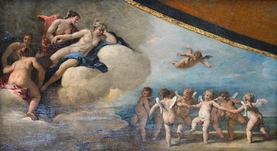 Venus ympäröityneenä naiiveilla, jotka katsovat Amourien tanssia - Sebastiano Ricci