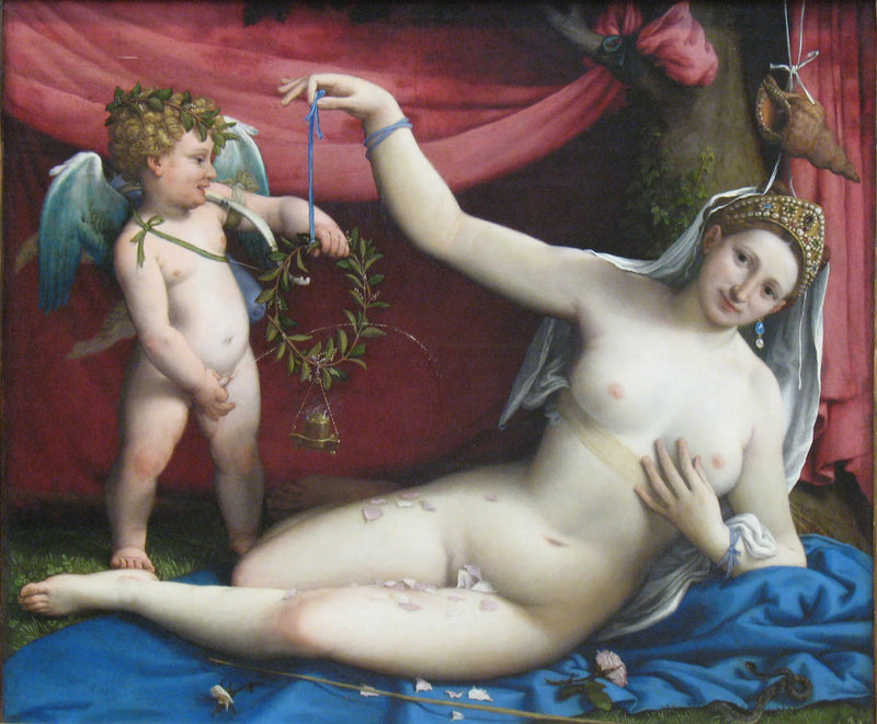 Venus ja Cupido - Lorenzo Lotto
