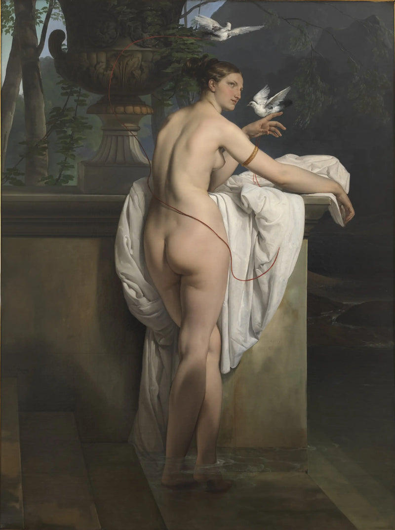 Venus leikkimässä kahden kyyhkysen kanssa - Francesco Hayez