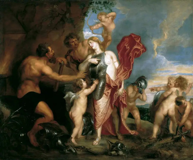 Venus vastaanottaa Aeneen aseet Vulcainilta - Antoine van Dyck