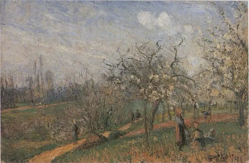 Kukkiva hedelmätarha - Camille Pissarro
