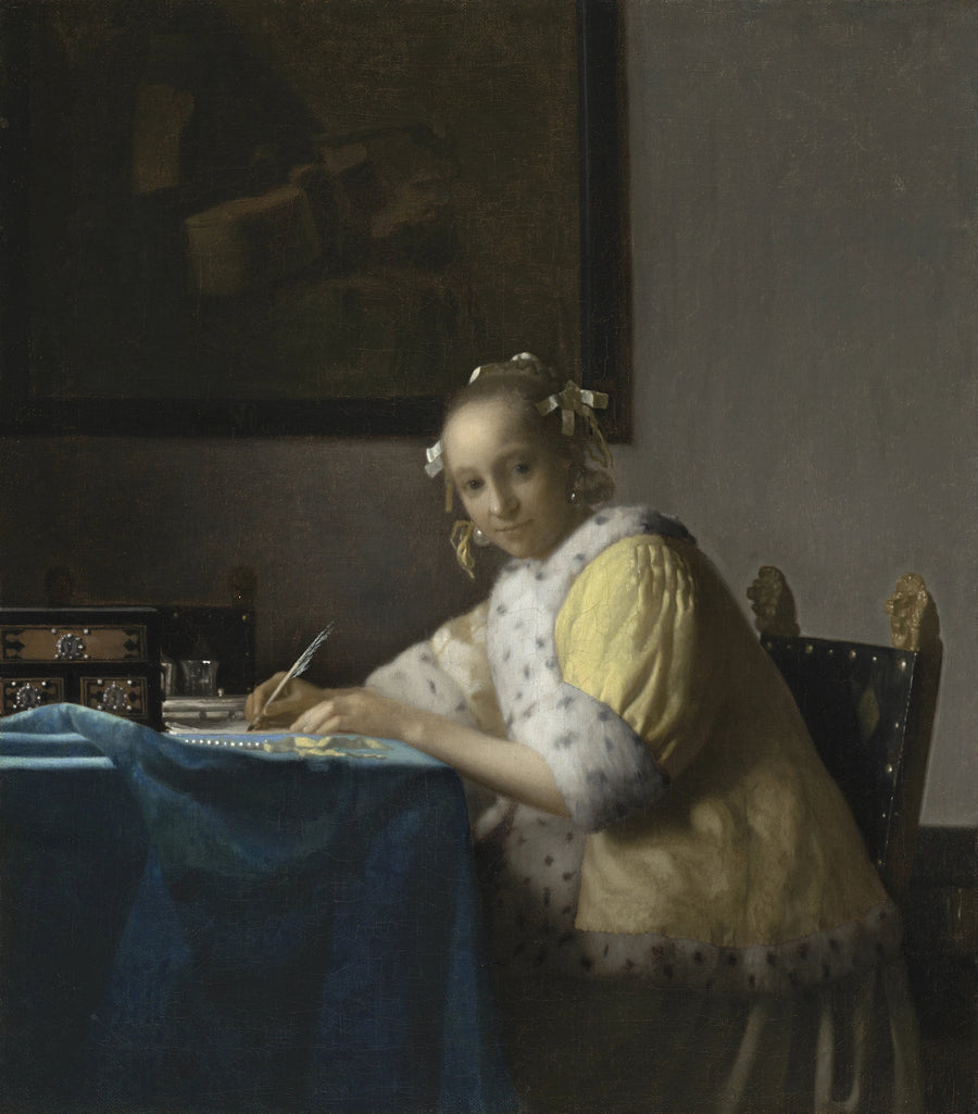Nuori nainen kirjoittamassa kirjettä - Johannes Vermeer
