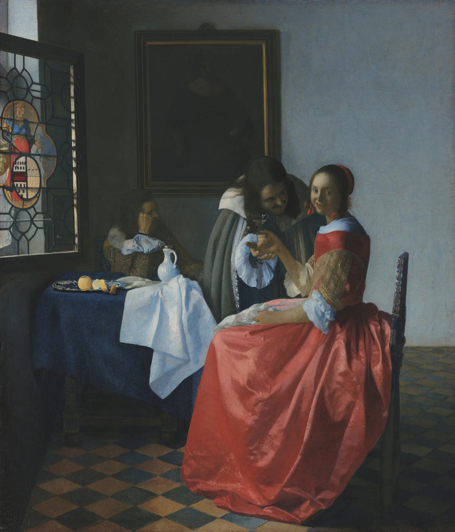 Viinilasillinen nuori tyttö - Johannes Vermeer