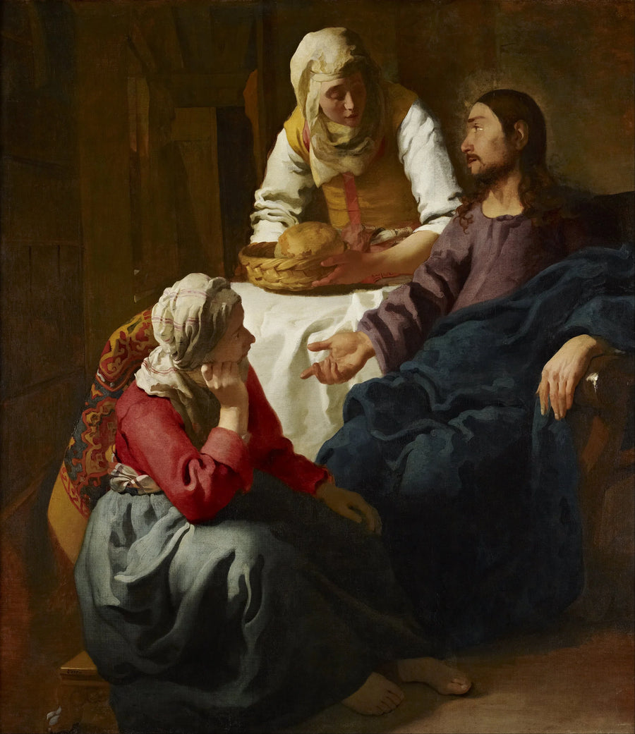 Kristus Martan ja Marian talossa - Johannes Vermeer