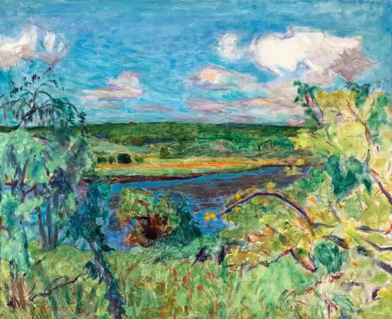 Vernonnet, maisema lähellä Givernyä - Pierre Bonnard