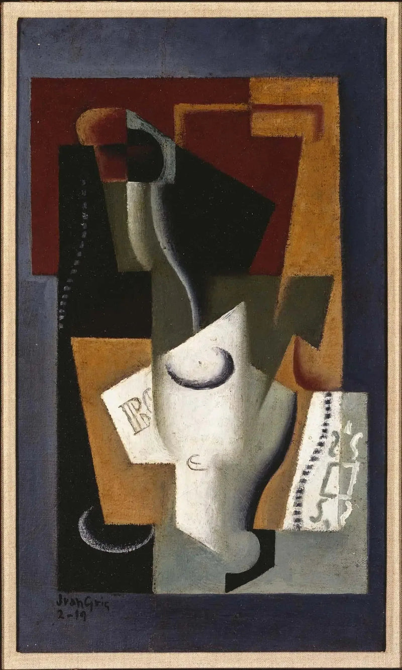 Lasi ja pullo - Juan Gris