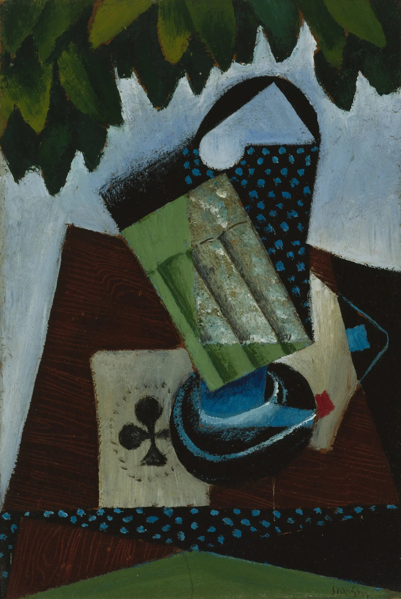 Lasi ja pelikortit - Juan Gris