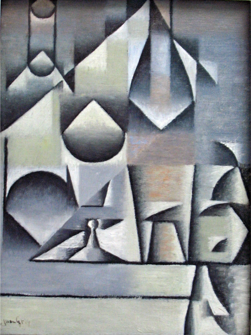 Lasit ja pullot - Juan Gris