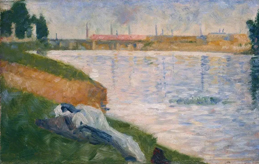 Vaatteet nurmikolla - Georges Seurat