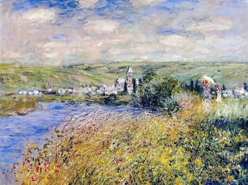 Vétheuil nähty Île Saint-Martin W596:sta - Claude Monet