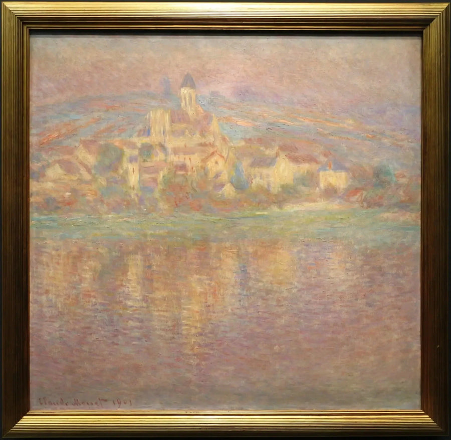 Vétheuil, laskeva aurinko - Claude Monet