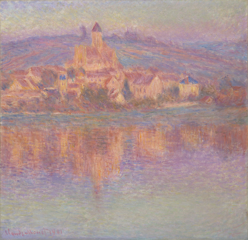 Vétheuil auringonlaskun aikaan, Chicago W1645 - Claude Monet
