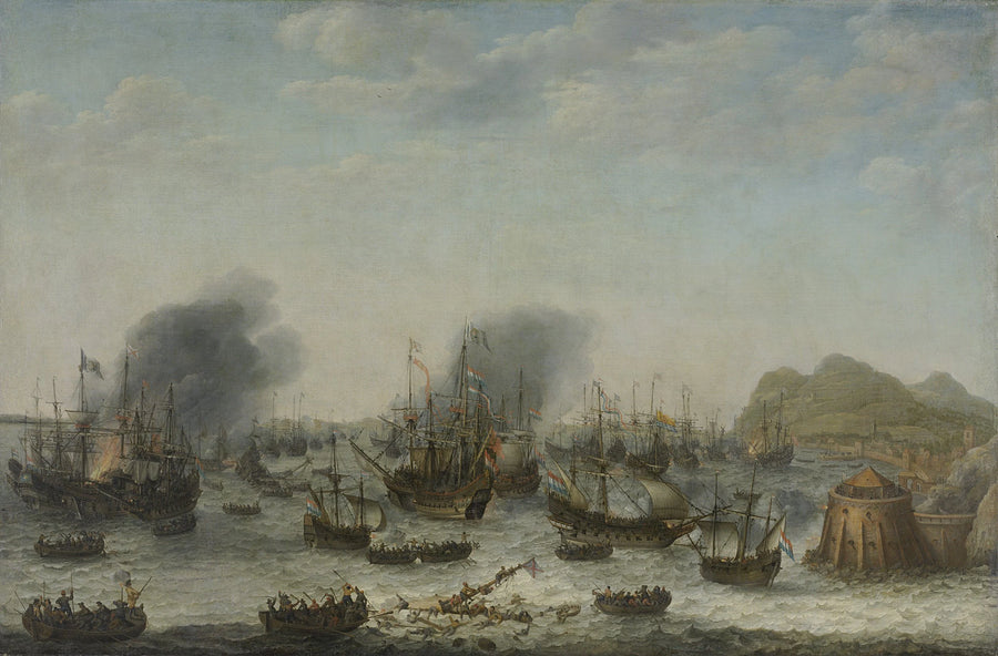 La victoire sur les Espagnols à Gibraltar par une flotte commandée par l'amiral Jacob van Heemskerck, le 25 avril 1607 - Adam Willaerts