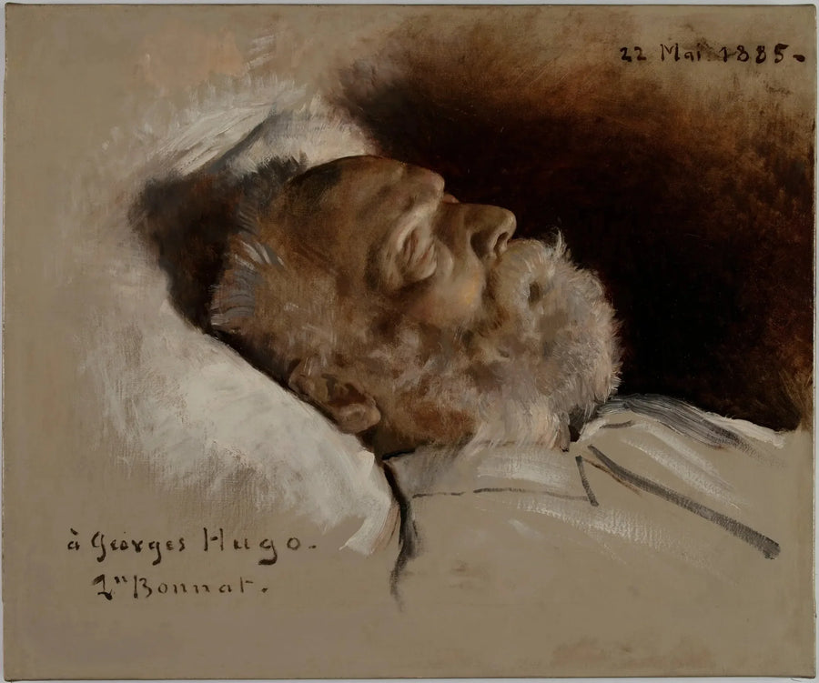 Victor Hugo hänen kuolinvuoteellaan - Léon Bonnat