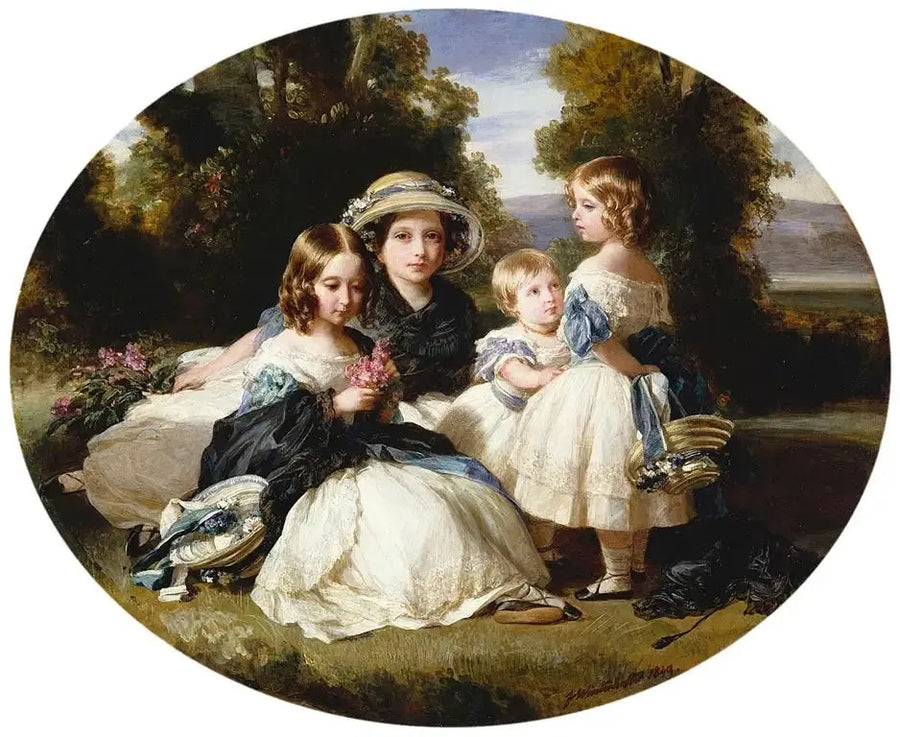Victoria, prinsessa kuningatar, prinsessa Alice, prinsessa Helena ja prinsessa Louise - Franz Xaver Winterhalter