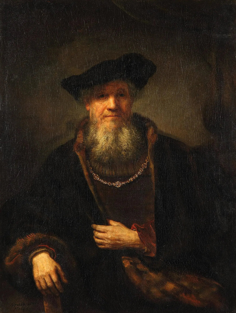 Vanha mies turkistakissa - Rembrandt