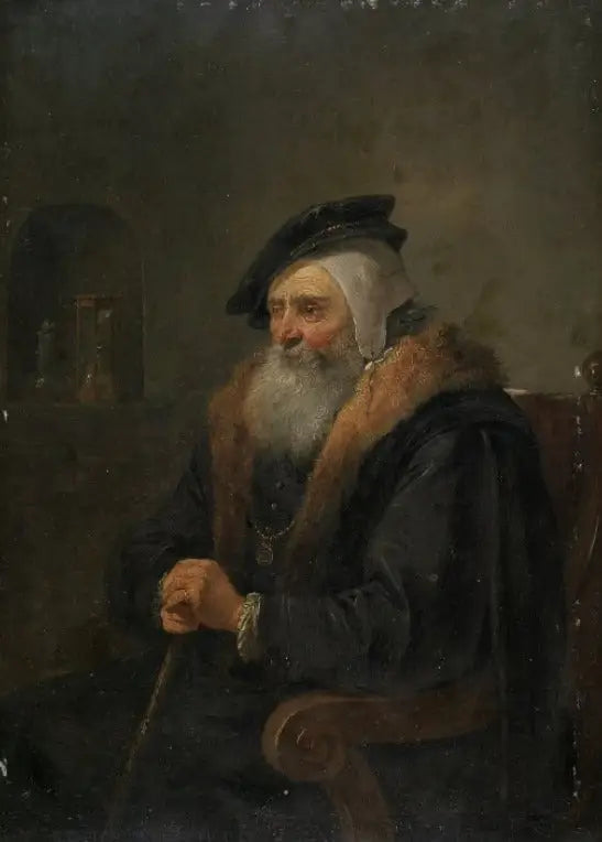 Vanha mies tuolissa - David Teniers nuorempi