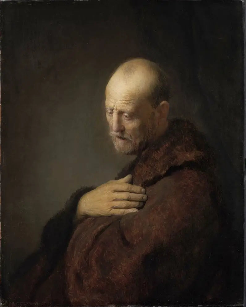 Vanha mies rukouksessa - Rembrandt