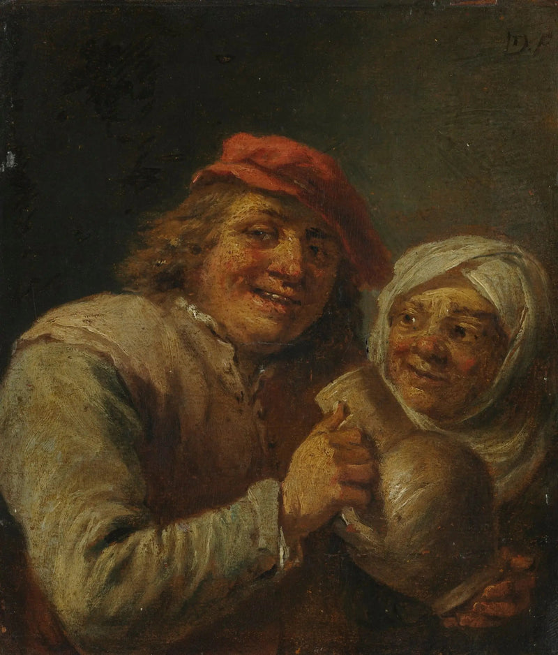 Vanha mies ja nainen - David Teniers nuorempi