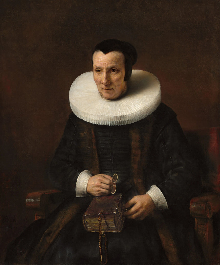 Vanha nainen kirjan kanssa - Rembrandt