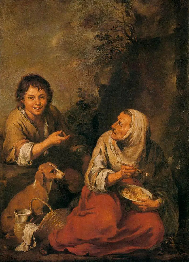 Vanha nainen ja poika - Bartolomé Esteban Murillo