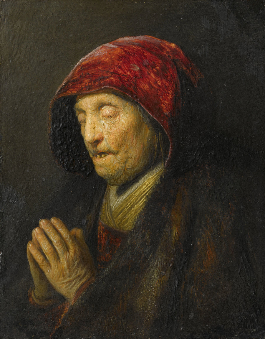 Vanha nainen rukouksessa - Rembrandt